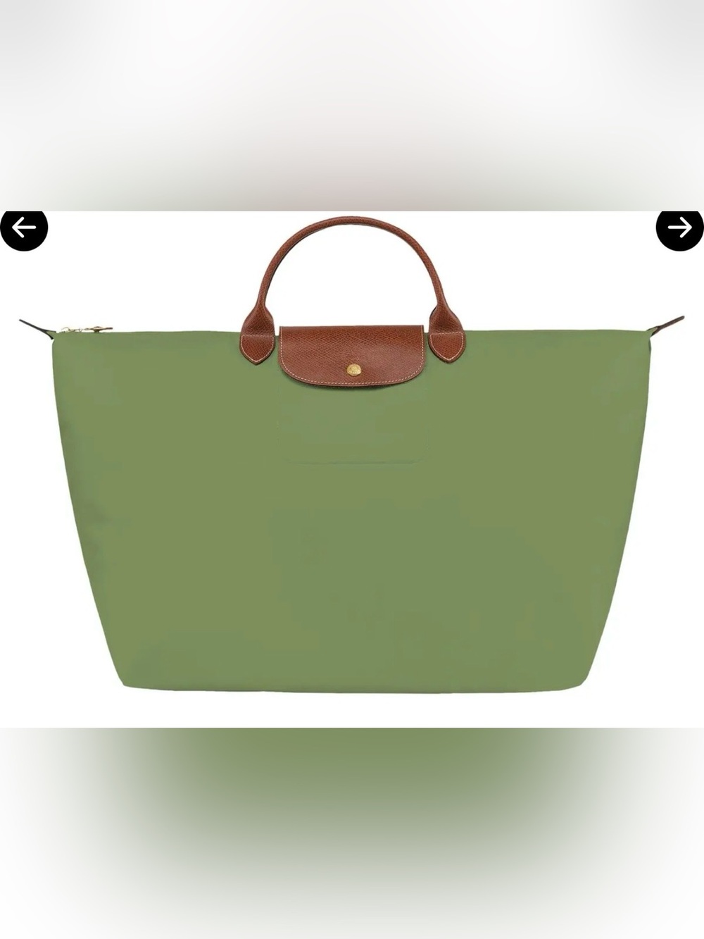 Longchamp Le Pliage Medium Tote Bag Green Shoulder Strap: NWT